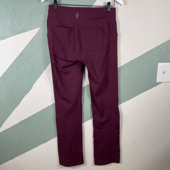 Skechers Women's Workout  Stretch Pants Burgundy Size Medium - Picture 7 of 7